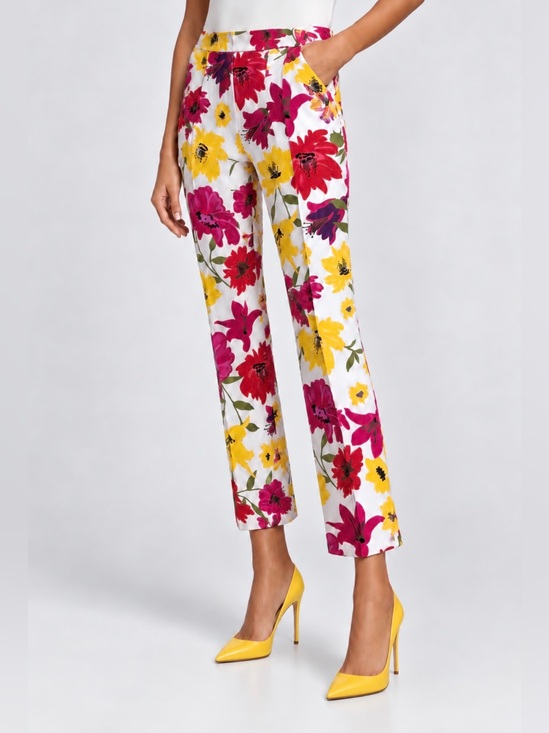 Chiara Boni Pants - New🌺$395 Chiara Boni Italy La Petite Robe Nuccia Crop Floral Pants Size 40 US 4